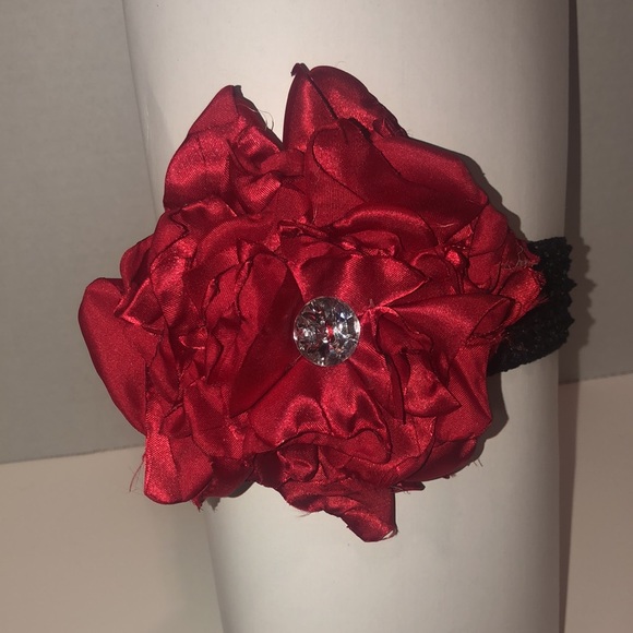 Floral 🍭handmade headband in red and black🍭🍭🍭 - Picture 3 of 8